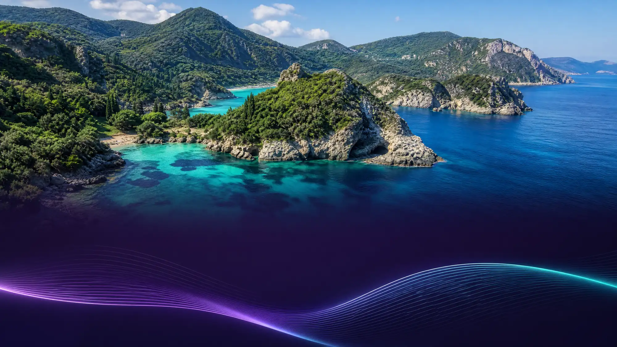 Explore six distinct bays and the 13th-century Monastery of the Virgin Mary on Corfu's northwest coast. Discover clear, cold waters and steep coastal cliffs.